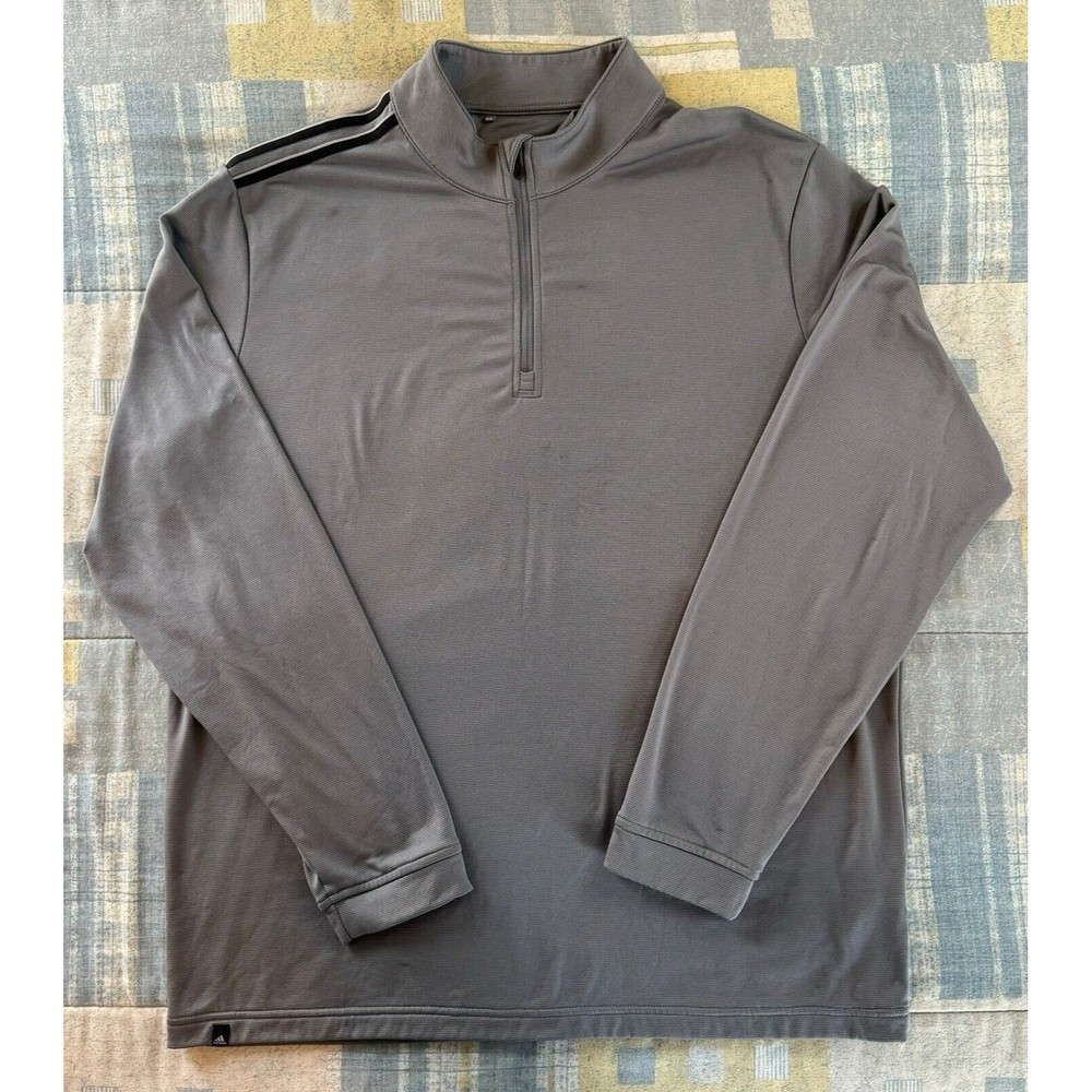 AdidasGolf Top Mens Large Gray Athletic Gym Long Sleeves